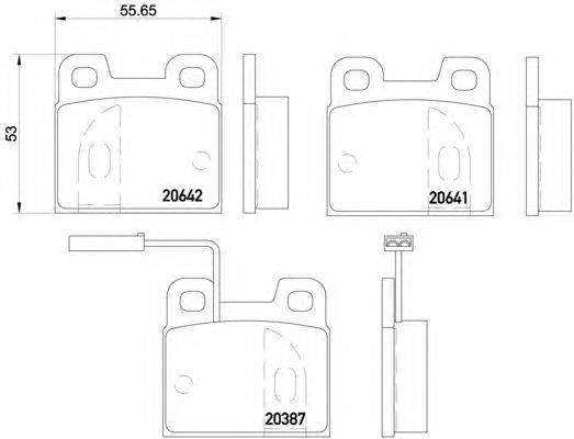 Комплект тормозных колодок, дисковый тормоз HELLA PAGID 20641