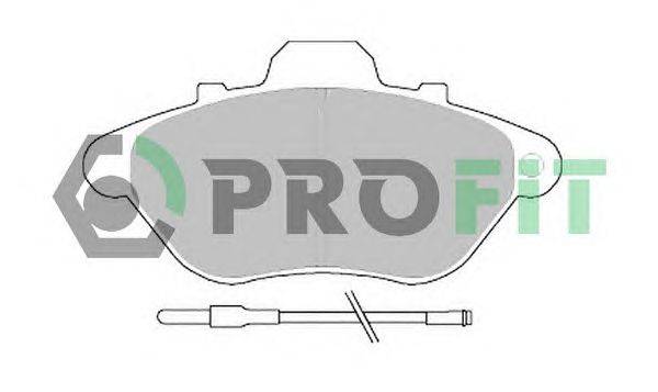 Комплект тормозных колодок, дисковый тормоз PROFIT 50000623
