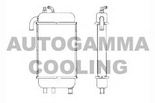 Радиатор, охлаждение двигателя AUTOGAMMA 104362