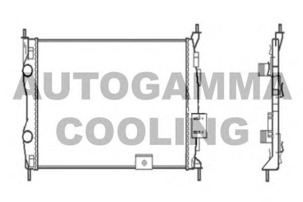 Радиатор, охлаждение двигателя AUTOGAMMA 104527