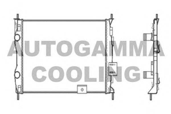 Радиатор, охлаждение двигателя AUTOGAMMA 104528