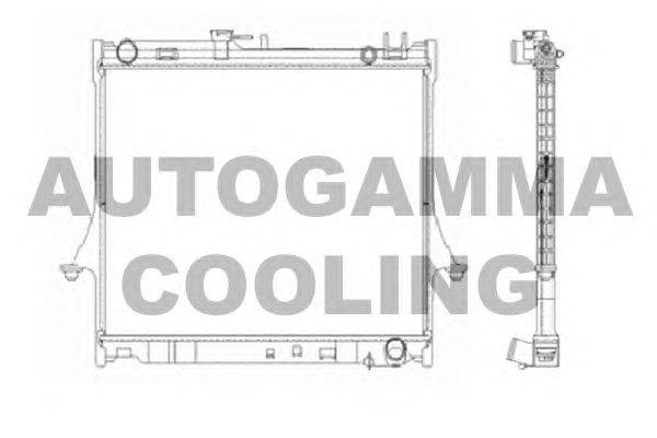 Радиатор, охлаждение двигателя AUTOGAMMA 105207