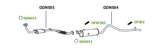 Система выпуска ОГ GT Exhaust 1319