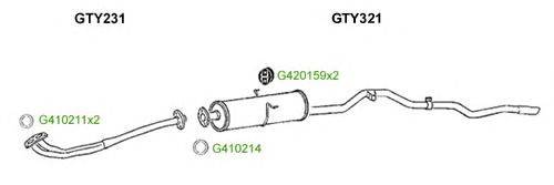 Система выпуска ОГ GT Exhaust 8015
