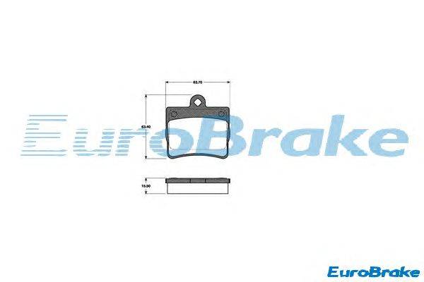 Комплект тормозных колодок, дисковый тормоз EUROBRAKE 5501223334