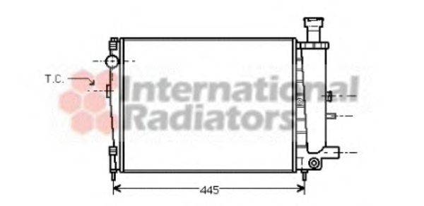 Радиатор, охлаждение двигателя VAN WEZEL 09002040