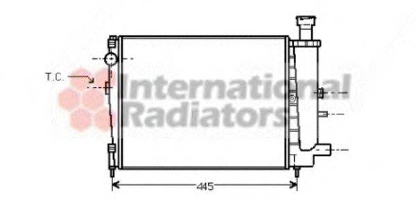 Радиатор, охлаждение двигателя VAN WEZEL 09002041