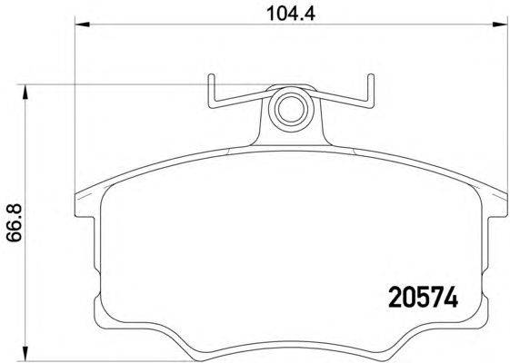 Комплект тормозных колодок, дисковый тормоз TEXTAR 20574