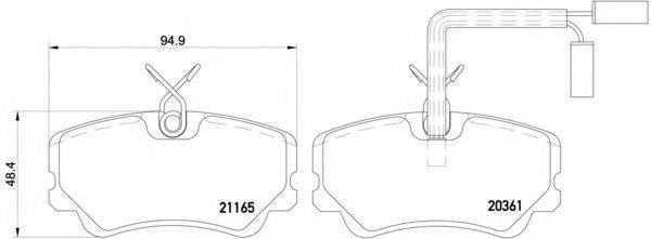 Комплект тормозных колодок, дисковый тормоз TEXTAR 2116501