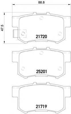 Комплект тормозных колодок, дисковый тормоз TEXTAR 2172001
