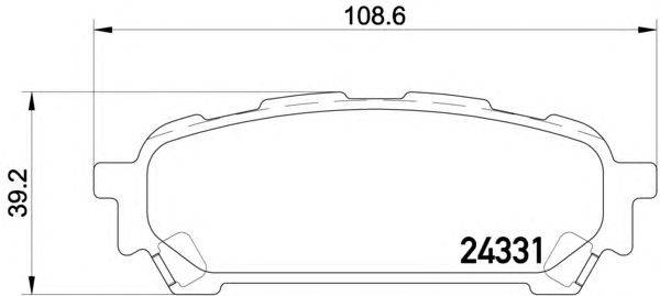 Комплект тормозных колодок, дисковый тормоз TEXTAR 2433101
