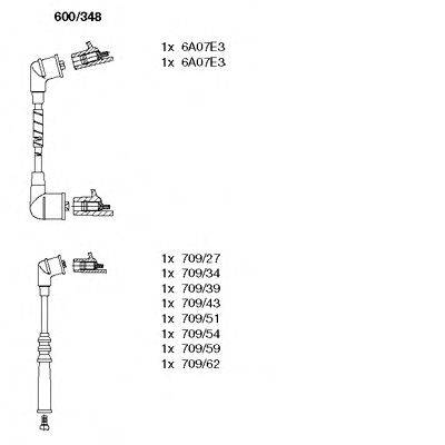 Комплект проводов зажигания BREMI 600/348