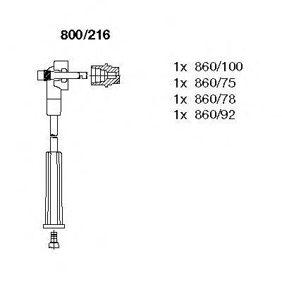 Комплект проводов зажигания BREMI 800/216