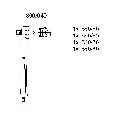 Комплект проводов зажигания BREMI 800940