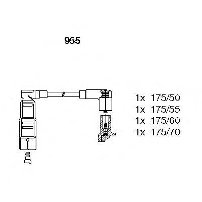 Комплект проводов зажигания BREMI 955