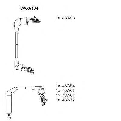 Комплект проводов зажигания BREMI 3A00/104