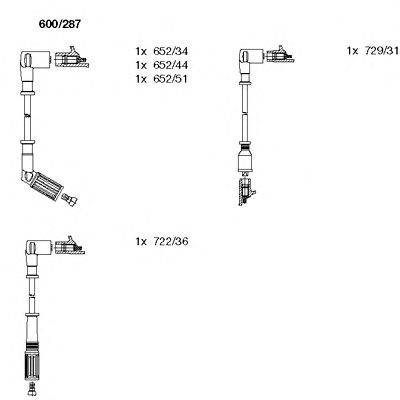 Комплект проводов зажигания BREMI 600287