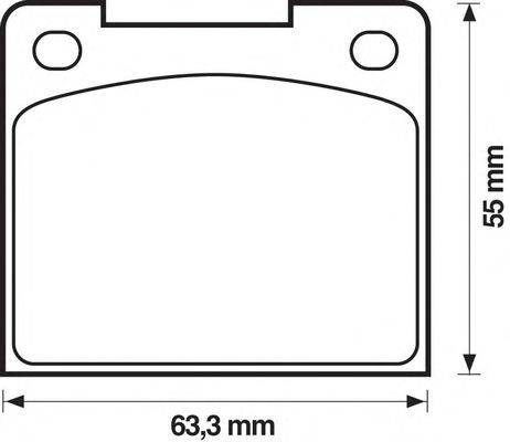 Комплект тормозных колодок, дисковый тормоз METZGER 180033