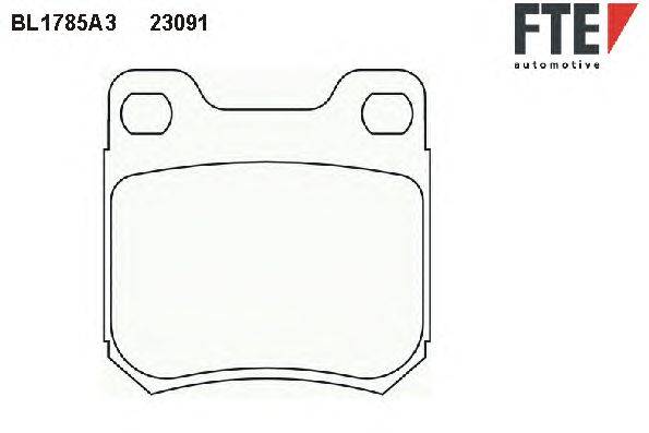 Комплект тормозных колодок, дисковый тормоз FTE BL1785A3