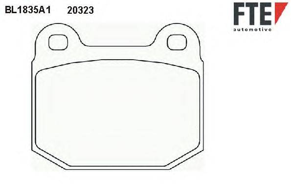Комплект тормозных колодок, дисковый тормоз FTE BL1835A1