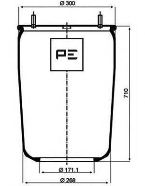 Кожух пневматической рессоры PE Automotive 084.026-71A