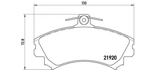 Комплект тормозных колодок, дисковый тормоз BREMBO P54022