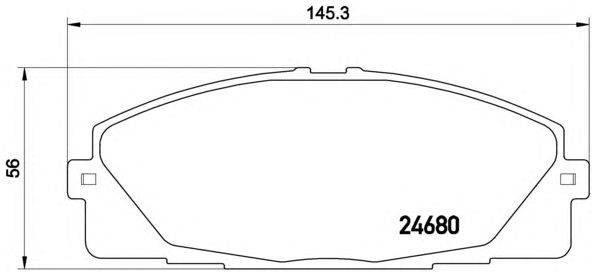 Комплект тормозных колодок, дисковый тормоз BREMBO P83139