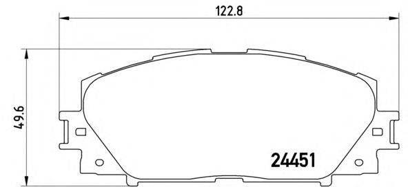 Комплект тормозных колодок, дисковый тормоз BREMBO P 83 141