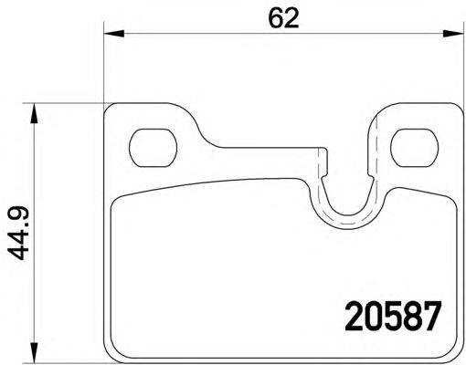 Комплект тормозных колодок, дисковый тормоз MINTEX 20587