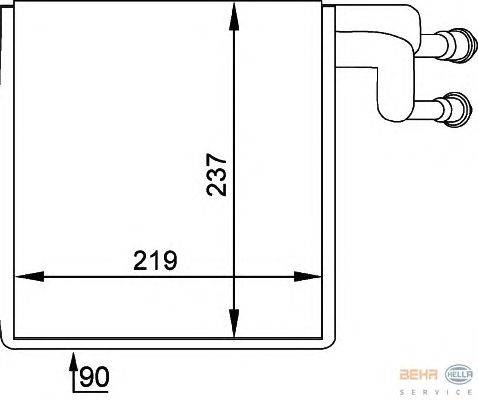 Испаритель, кондиционер HELLA 8FV 351 211-041