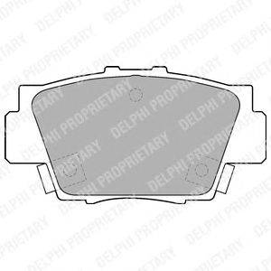 Комплект тормозных колодок, дисковый тормоз DELPHI LP1102
