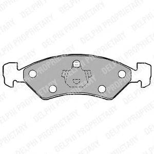 Комплект тормозных колодок, дисковый тормоз DELPHI LP1158