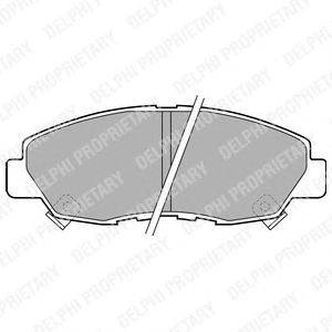 Комплект тормозных колодок, дисковый тормоз DELPHI 21497