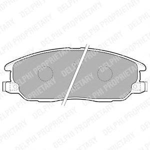 Комплект тормозных колодок, дисковый тормоз DELPHI LP1769