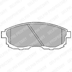 Комплект тормозных колодок, дисковый тормоз DELPHI 21561