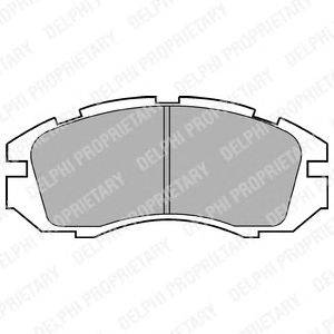 Комплект тормозных колодок, дисковый тормоз DELPHI LP813