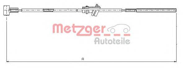 Трос, стояночная тормозная система METZGER 11.5932