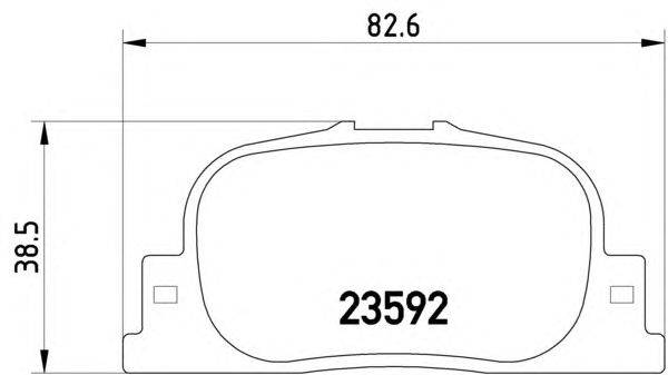 Комплект тормозных колодок, дисковый тормоз HELLA 8DB355010001