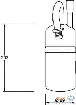 Осушитель, кондиционер BEHR HELLA SERVICE 8FT 351 192-051