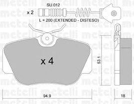 Комплект тормозных колодок, дисковый тормоз METELLI 22-0041-0K