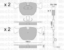 Комплект тормозных колодок, дисковый тормоз METELLI 22-0559-0K