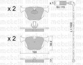 Комплект тормозных колодок, дисковый тормоз METELLI 22-0560-0K