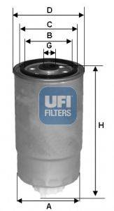 Топливный фильтр UFI 2452801