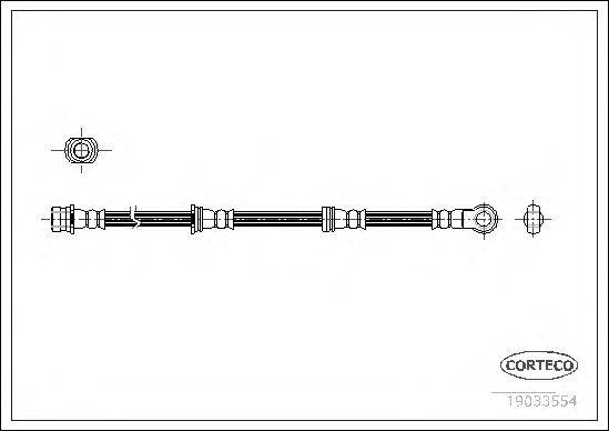 Тормозной шланг CORTECO 19033554