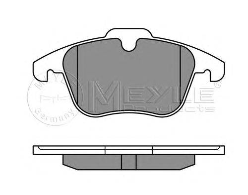 Комплект тормозных колодок, дисковый тормоз MEYLE 0252412319