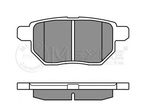 Комплект тормозных колодок, дисковый тормоз MEYLE 24611