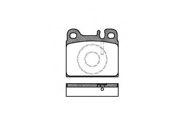 Комплект тормозных колодок, дисковый тормоз REMSA 21027