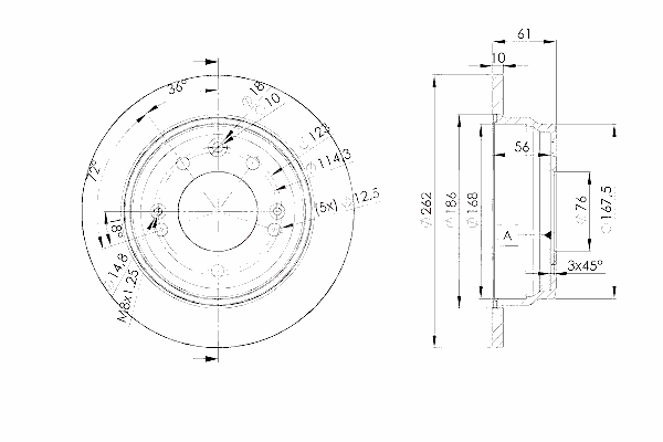 Тормозной диск ICER 78BD0581