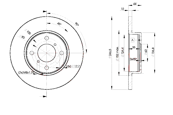 Тормозной диск ICER 78BD0711