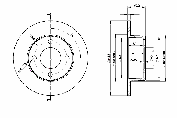 Тормозной диск ICER 78BD4010